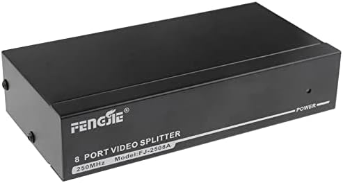 Huifangbu fj-25508a 8 port vga splitter splitter de alta resolução 1920 x 1440 suporte 250mHz Largura de banda de vídeo