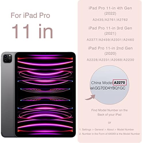 Caso magnético para iPad Pro 11 polegadas 4/3ª/2ª geração, fólio inteligente slim, estojo de suporte de trifoldo leve,