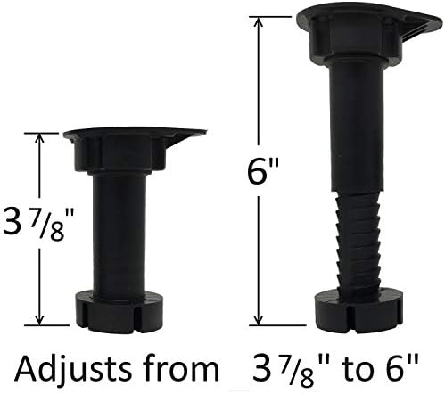 DeSunia Gabinet Leveler pernas - 330 lb. Capacidade por perna - ajusta de 3 7/8 a 6 - 12 pacote