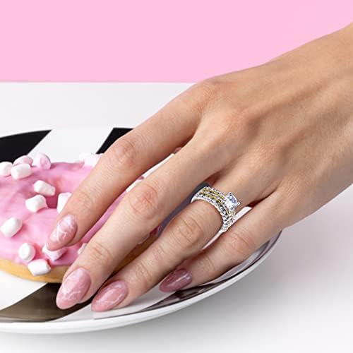 Moda requintada anel de zircão de diamante para jóias de anel de noivado para mulheres para adolescentes