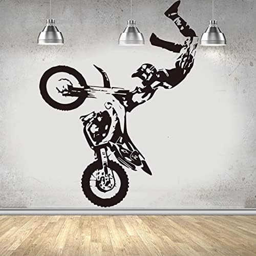 Rtyuihn Motorcycle Wall Sticker decoração infantil quarto de menino decoração de vinil meninos decoração de decoração de parede adesivo de parede mural