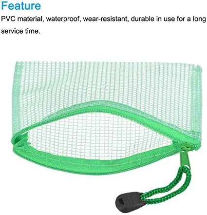 Meccanixity Mesh Zipper Bags, B8 Documentos de Arquivo Bolsões Bolsa Bolsa Pastas para Office Home Supply, pacote verde