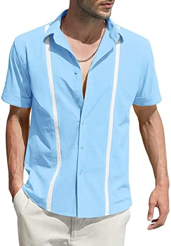 Camisas de praia de verão para homens masculino casual bolso de bolso de bolso lapela de manga comprida camisa masculina roupas