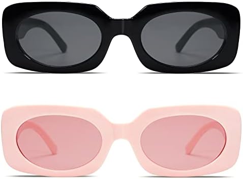 VanLinker Retângulo de sol para mulheres Retro Trendy Mody Lentes oval Lentes estreitas quadradas quadradas UV400 VL9624