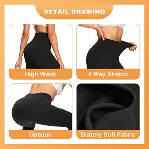 Leggings de obfun para mulheres com cintura alta Leggings de barriga de barriga de controle sem ver para o treino de ginástica de ioga