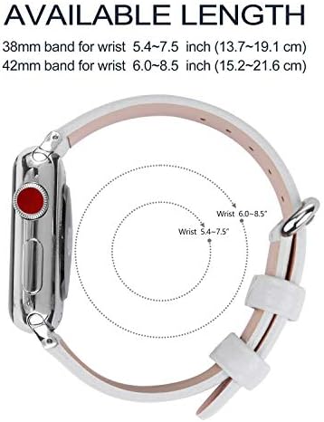 Compatível com a Apple Watch - pulseira de pulseira de couro de 38 mm / 40mm / 41mm com fecho de aço inoxidável e