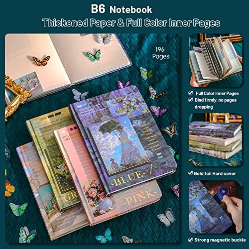 Kit de scrapbook de aromotia- estética, presentes para meninas mulheres, notebook para escrita de cartas B6 Diário Estacionário Conjunto,