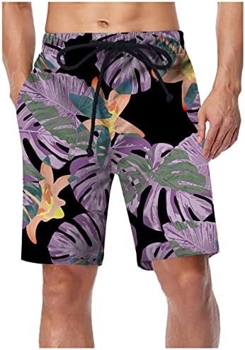 Summer Board Shorts Men's Men Summer Beach Holiday Travel Preated Beach Pants são versáteis e banhando