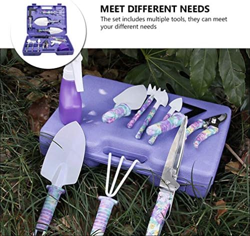 Yard We Tools Purples Kit de ferramentas de jardim Ferramentas de jardinagem de 10 peças Ferramentas suculentas Definir kit de