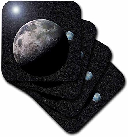 3drose cst_19949_4 Sistema solar de dança da lua cena do planeta Terra e da lua dançando no espaço orbits de cerâmica