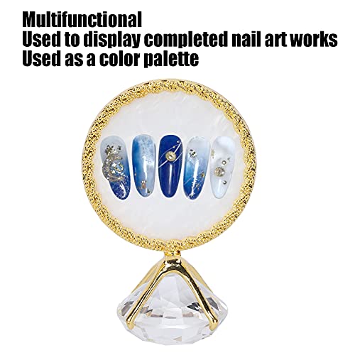 Paleta de unhas de unhas, resina de ponta de unha redonda, suporte portátil de tela de gel de gel de gel de gel, exibição de unhas para salão e uso doméstico