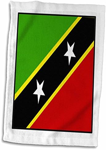 Botões de bandeira mundial de Florene 3drose - Foto de Saint Kitts n Nevis Batter - toalhas