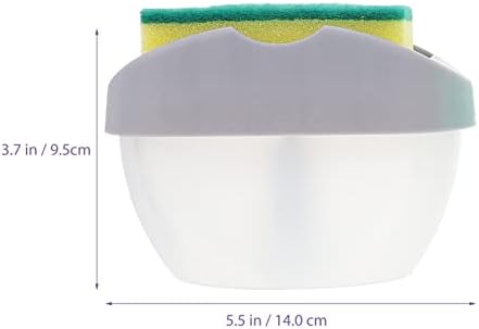 Dispensador de piscar de prato luxshiny 2 conjuntos de sabão dispensador de bancada dispensador de sabonete de sabonete pia de pia de lavar sabonete de lavagem para dispensador de detergente cinza verde de cozinha dispensador