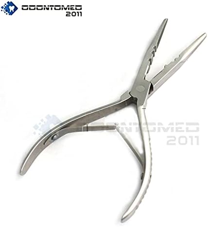 ODONTOMED2011 Fisherman's Needle Nariz Plier 8 com mola de aço inoxidável JW-4002