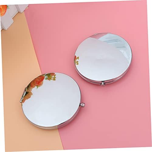 Fomiyes espelho de espelho redondo de dupla face redonda espelho de maquiagem Mini espelho dobrável espelho cosmético