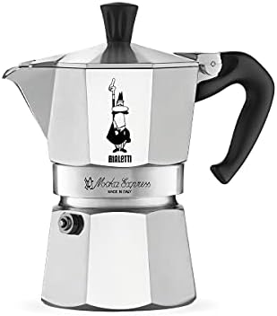 Bialetti - Moka Express: icônico caçador de café expresso de fogão, fabrica café italiano real, moka panela 12 xícaras, alumínio, prata