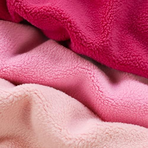 Camisola de cão de lã clássica de pacote de 3 pacote, moletom de cachorro, roupas de inverno para cães para cães pequenos, jumper de pulôver de estimação, vestuário de gato, rosa, rosa, rosa bebê, médio