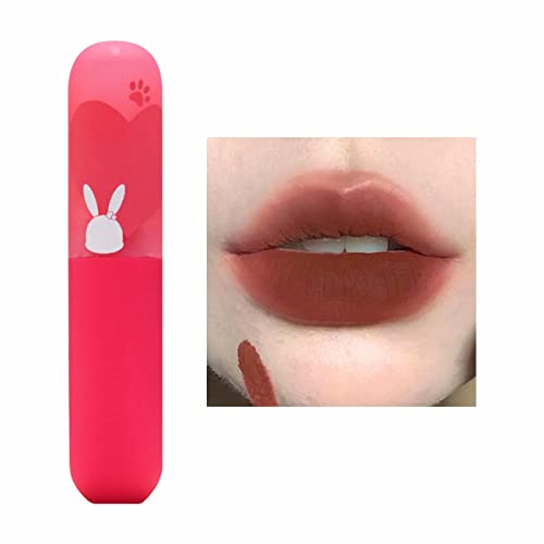 Xiahium Beauty Products Little Color Egg Rabbit Year Velvet Mist Mud Lip não é fácil de desbotar Lip Lip Lip Honey Face Face Batom 3ml Makeup Forever Lip Lober Taupe