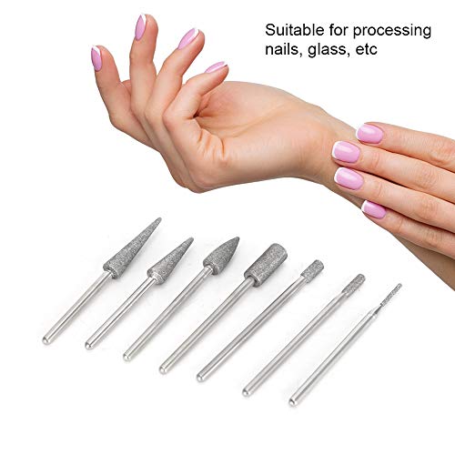 Bits de perfuração de unhas Definir Kit de broca de unhas Manicure Bits Arquivos de unhas elétricas Diamante de areia elétrica para remover cutícula de gel de acrílico Gel [05]