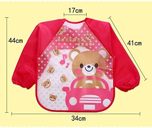 Meninos desenhos animados de manga impermeável Avental Smock Long Kids Criandler Girls Alimentando Bib Baby Care Bib no bebê