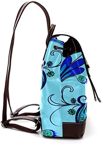 Mochila adulta unisex vbfofbv com trabalho para viagens, padrão retrô de desenho animado azul