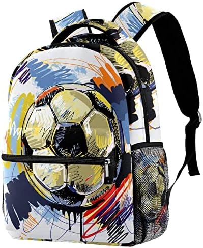 Mochilas de futebol de futebol Backpacks Meninas Bag da bolsa da escola Viagem Campo de camping Daypack Rucksack