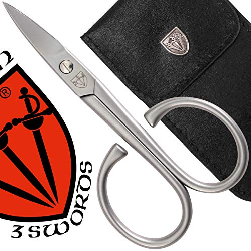 3 Espadas Alemanha - Qualidade da marca Aço inoxidável Inox Scissors de unhas - tesouras fortes para pessoas fortes com caso por 3 espadas