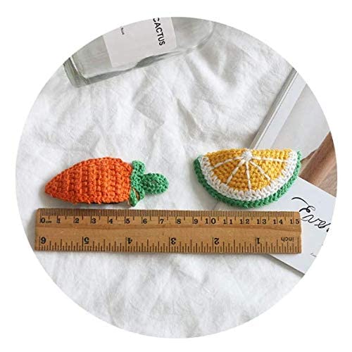 Aeyistrys 6 PCs Clipes de lã tricô frutas coloridas clipes fofos para crianças acessórios para meninas