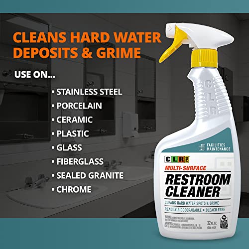 Limpador de banheiro industrial do CLR PRO - Spray de várias superfícies limpa manchas de água dura e sujeira de banheiro,