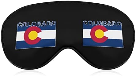 Máscara de máscara de olho macio no estado do Colorado, máscara de sono eficaz conforto com cegueira com cinta ajustável elástica