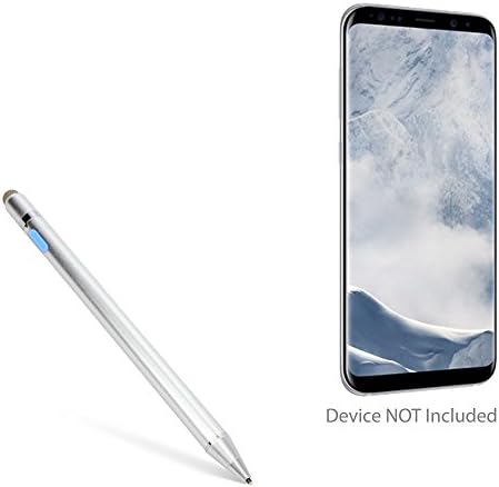 Caneta de caneta para ondas de ondas de caixa para Samsung Galaxy S8 Plus - acumulação de caneta ativa, caneta eletrônica com ponta Ultra Fine para Samsung Galaxy S8 Plus - Prata Metálica