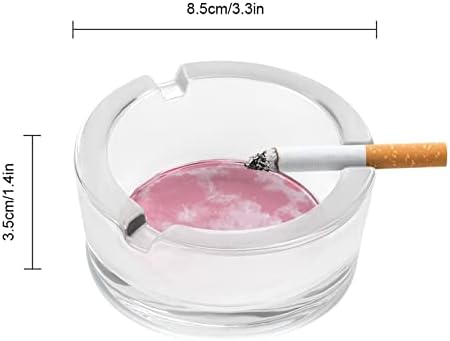 Cinzeiro de vidro da lua rosa para cigarros redondo bandejas de cinzas para escritório em casa e restaurantes