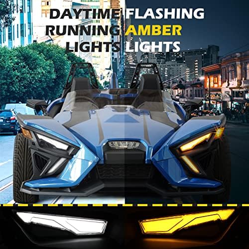 Reautvs Kit de luz do painel de destaque superior frontal para estilingue, luzes de corrida e painel de acabamento, DRL e Luzes de