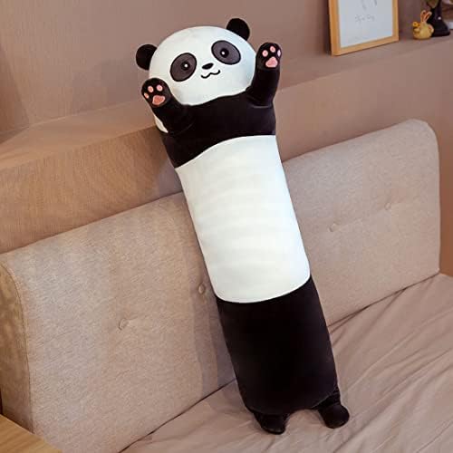 Yeqivo Long panda travesseiro de pelúcia, travesseiro de arremesso de corpo longo panda macio, travesseiro de animal de