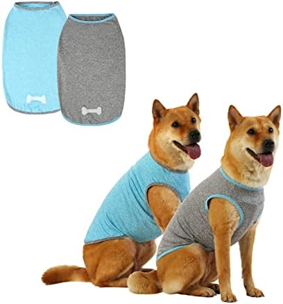 Camisa de cachorro e gato dajidali em tecido tecnológico com estampa luminosa, roupas de estimação para cães grandes, médios e pequenos, 2 pacote de camisetas funcionais leves