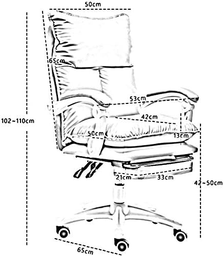 Cadeira de escritório MCH Cadeira de jogos de mesa de couro, com apoio de pé ergonômico de alto backrest de escritório cadeira