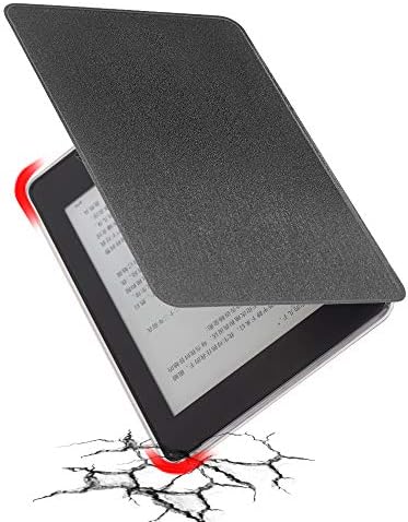 Caso jovem me para o novo Kindle Paperwhite com aperto de mão, couro Ultra Slim Fino PU e TPU transparente tampa traseira macia