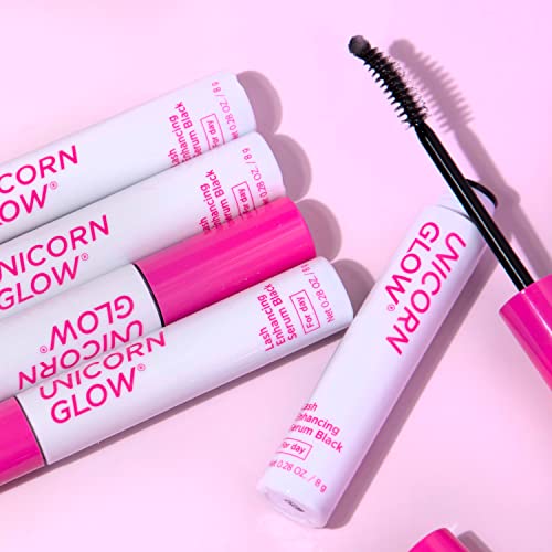 UNICORN GLOW LASH AUMENTAR SERUO BLACK - Avançado Soro de Crescimento Avançado Soro de Cília Longa Soro de Cília Longa, Promove a aparência de soro mais cheio de chicote de cílios mais grossos para cílios de chicote de chicote de chicote de cílios veganos grátis