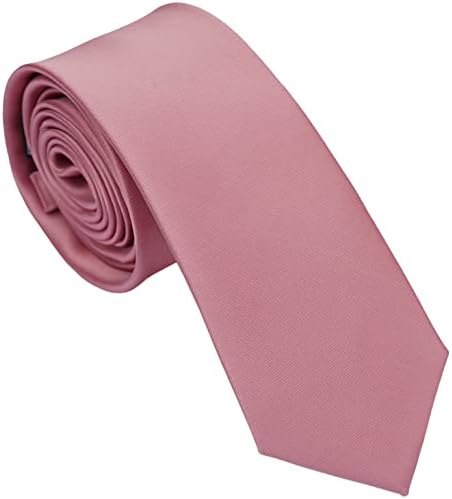 Zenxus laços magros para homens, cor sólida de 2,5 polegadas de gravatas finas de 2,5 polegadas 1 ou 5