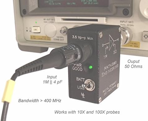 Amplificador de analisador de espectro de alto-z, 1MOHM, 4PF, FETAMP1