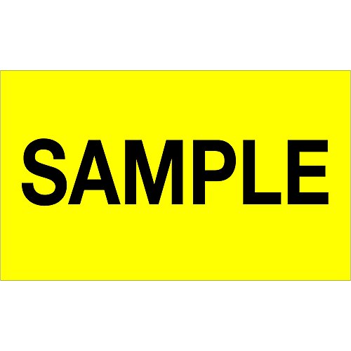 Caixa EUA BDL1157 Etiquetas lógicas de fita, amostra , 3 x 5 , amarelo fluorescente