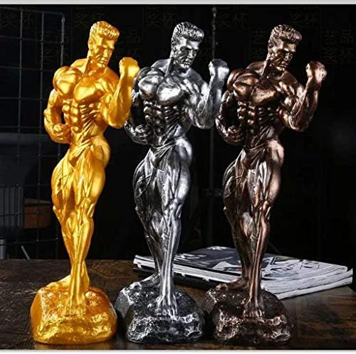Troféus esportivos e prêmios de prêmios Troféus de fitness boxing campeão de bodybuilding Modelo de fitness do troféu Classic Trophy Ornamentos de latão de prata dourados