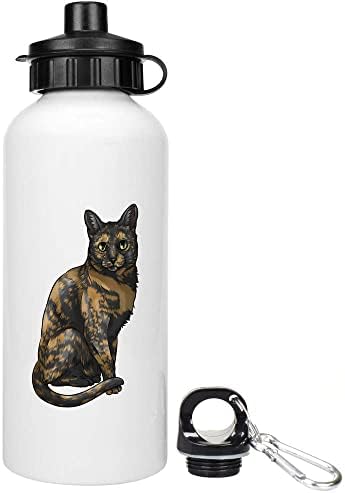 Azeeda 600ml 'Tortoisshell Cat' Redução de água / bebida reutilizável