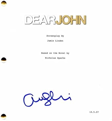 Amanda Seyfried assinou autógrafo Dear John Full Movie Script - Co -estrelado: Channing Tatum, Veronica Mars, Big Love,