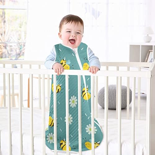 Vvfelixl Sack Sack para bebês recém -nascidos - Abelhas Flores Baby vestível Cobertor - Saco de Transição Saco de dormir para bebês - Terno para dormir para criança 12-24 meses