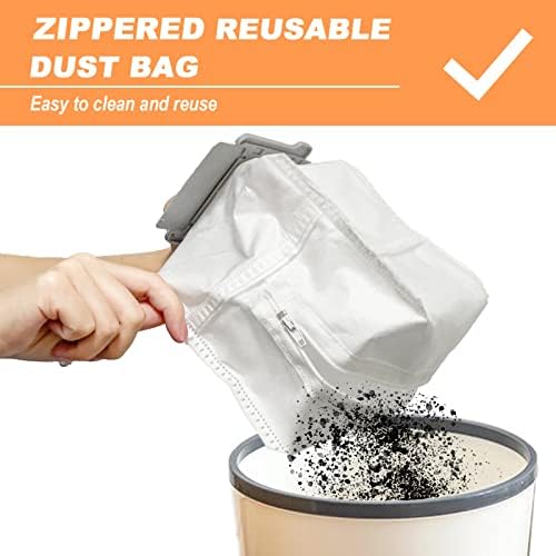 8 Pacote de bolsas Roomba com zíper reutilizável, sacos de vácuo reutilizáveis ​​compatíveis com sacos de descarte de