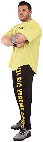 T-shirt de ginástica masculina Desgaste ativo do fosco levantando o top de pano de tamanho grande | Textura de toalha, topo de treinamento de algodão