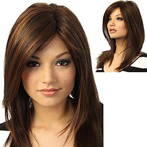 Vkvwiv Miss Hair Products Girl Long Brown Full reto Cabelo de moda natural peruca natural peruca sintética perucas curtas