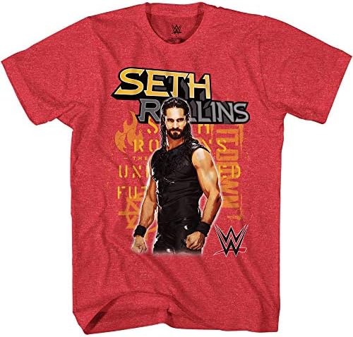 WWE Boys Seth Rollins Camisa - Burn It Down Superstar Tee - Camiseta Campeã do World Wrestling