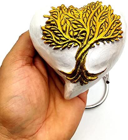 Tree da vida Heart Keetake urn - Mini Ash Cremação artesanal Pequena urna para cinzas - Perfeito para adultos e bebês
